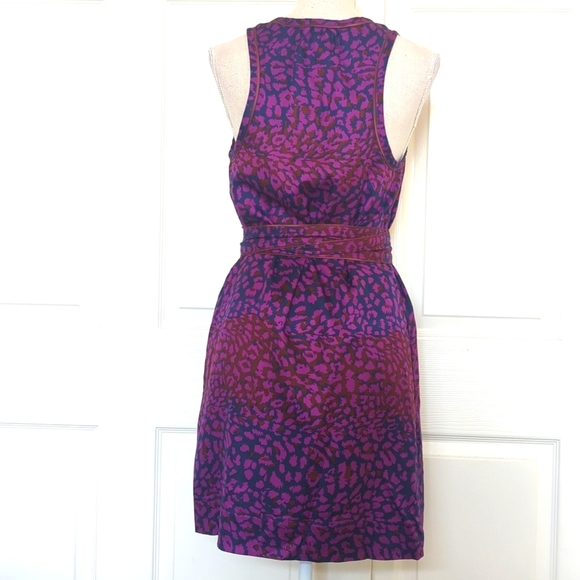 Marc By Marc Jacobs Silk Purple Leopard mid-length Dress - Picture 5 of 8